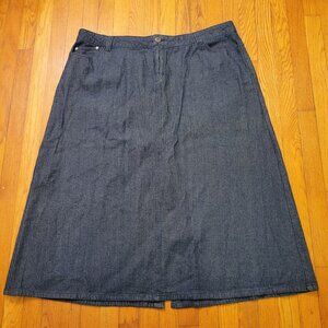Wak Jeans 24W Denim Skirt High Waisted Stretch Y2K 90s Retro Vintage Modest Chur
